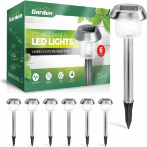 Set of 6 Solar Powered Garden Lights
