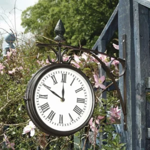 Double Sided Hanging Clock