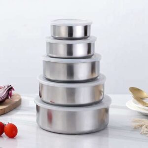 5 Piece S/Steel Food Storage Containers