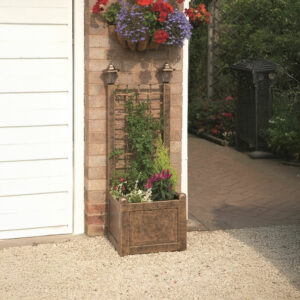 Trellis Planter with Solar Lanterns